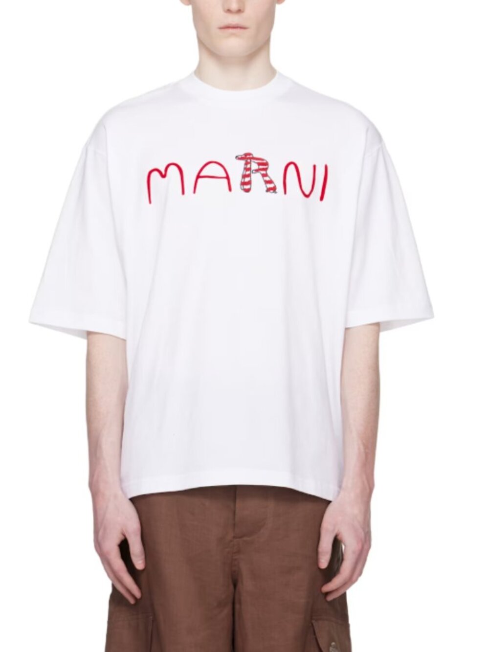 BNWT SS26 MARNI LOGO FLOCK WITH FLUFFY DOG ON TSHIRT 48 & 52